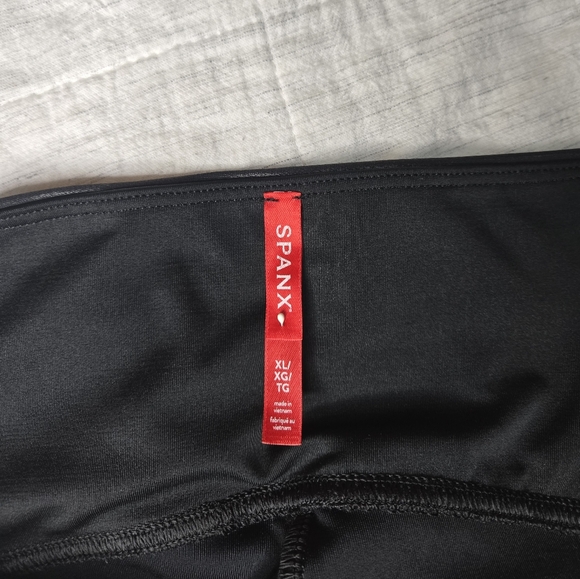 SPANX Black Faux Leather Leggings - Picture 2 of 2